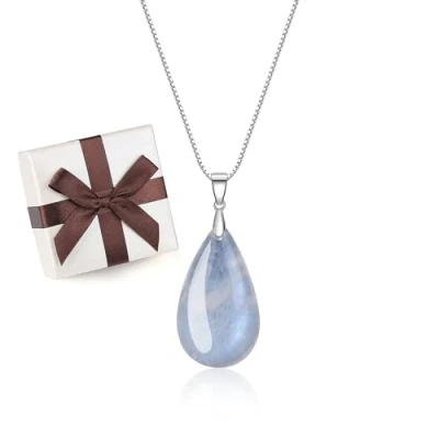 Immagine di COAI Collana da Donna in Argento Sterling con Ciondolo Goccia d’Acqua Pietra di Luna