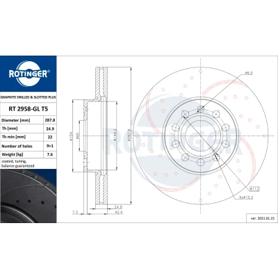 Immagine di Discofreno ROTINGER RT 2958 GL T5