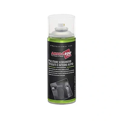 Immagine di Ambro Sol A471 Pulitore Schiumoso Tessuti e Interni Auto, Rimuove Sporco Grasso, Spray ad Asciugatura Rapida, Bomboletta in Banda Stagnata Riciclabile 400 ml