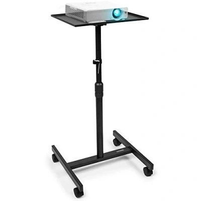 Immagine di Duronic WPS20 supporto per proiettore tavolo videoproiettore mobile laptop PC portatile altezza regolabile 65 106 cm carrello da terra con ruote ideale presentazioni