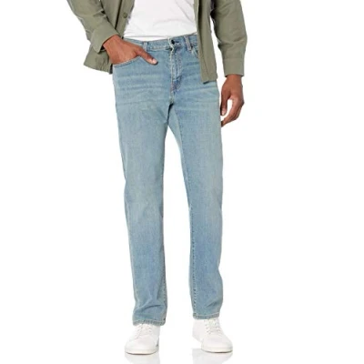Immagine di Amazon Essentials Jeans Elasticizzati con Taglio Dritto Uomo, Blu Chiaro Vintage, 32W / 29L