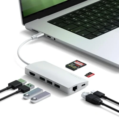 Immagine di Satechi Adattatore Multiporta USB C Argento ST TCMM8PAS