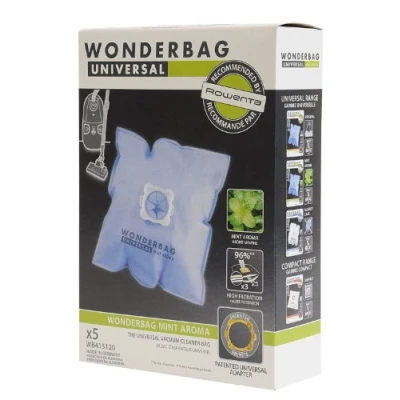 Immagine di Rowenta Wb415111 Confezione da 5 sacchetti universali Wonderbag Fresh Line, compatibile con aspirapolveri a traino
