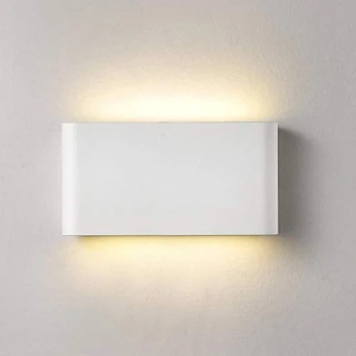 Immagine di Topmo plus 12w Lampada da parete a LED Muro in Alluminio Applique Esterna impermeabile IP65 18 cm (Bianco/Bianco caldo)