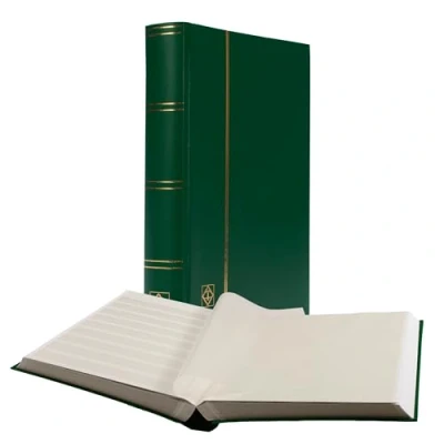 Immagine di Leuchtturm Album per Collezionisti di francobolli 317477 Stock Book Basic 64 Pagine Bianche DIN A4 Non Imbottito, Copertina Verde