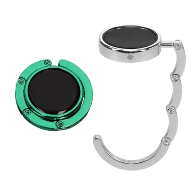 Immagine di kwmobile Set 2x Gancio Borsa da Tavolo Appendi in Alluminio Pieghevole Antiscivolo Antigraffio Appendiborsa Scrivania Max 3 kg