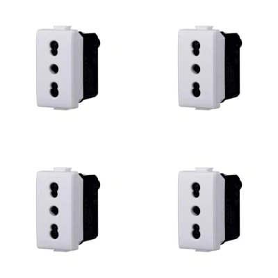 Immagine di Presa bipasso compatibile Bticino Matix 2P+T 10/16A colore bianco