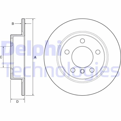 Immagine di DELPHI BG4561C Disco freno 280 10 5 pieno rivestito ad alto tenore di carbonio senza cuscinetto ruota, anello sensore ABS MINI: Countryman