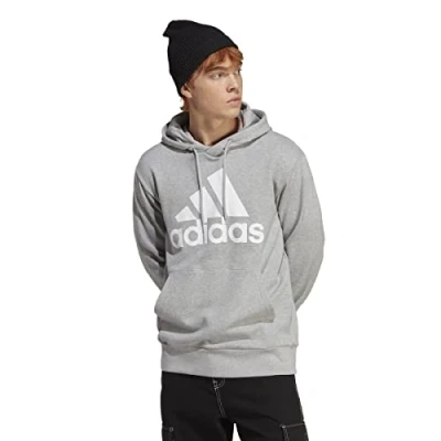 Immagine di adidas Sportswear Essentials Felpa con cappuccio, Uomo, Taglia: Medium, Medium grey heather