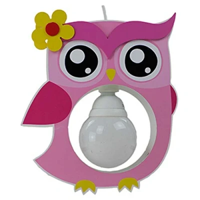 Immagine di Elobra lampada da bamini soffitto a sospensione gufo, legno, camerett bimbi, sosa, A++.