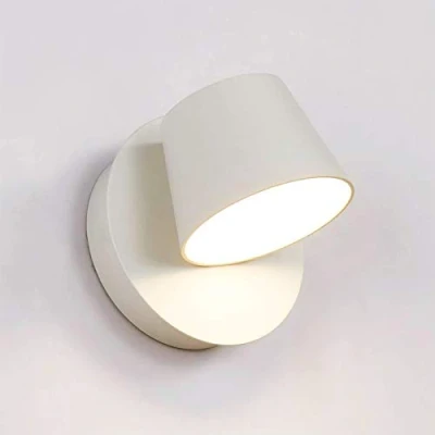 Immagine di BarcelonaLED Applique Lampada da Parete Moderna Interna LED con Faretto Orientabile 6W Bianco Caldo 3000K per Camera letto Testiera di Lettura Sala Soggiorno