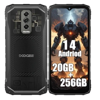 Immagine di DOOGEE Blade 10 Ultra 4G Rugged Smartphone, 20GB + 256GB, 6.56&quot;, 50MP AI Fotocamera 8MP, 5150mAh Batteria, Android 14 Cellulare Impermeabile, Octa Core, IP68/GPS/NFC/Face ID