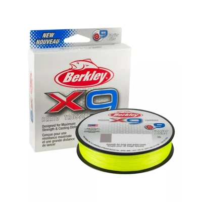 Immagine di Berkley X9, Lenza da Pesca Intrecciata Unisex Adulto, Verde Fiamma, 7.60kg 164yd 150m