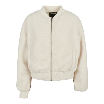 Immagine di Urban Classics Ladies Oversized Sherpa Bomber Jacket Giacca in pile, Donna, Taglia: 5XL, Whitesand