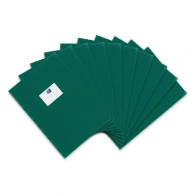 Immagine di Landre 100420067 Copertina per quaderno, formato DIN A4, in PVC con stampa effetto rafia, 10 pezzi, colore: Verde