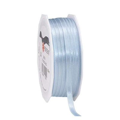 Immagine di PRÄSENT C.E. PATTBERG nastro raso colore azzurro, di per impacchettare regali, lungh. 50 m, largh. 6 mm, pacchi regalo, decorare e bricolage, varie occasioni