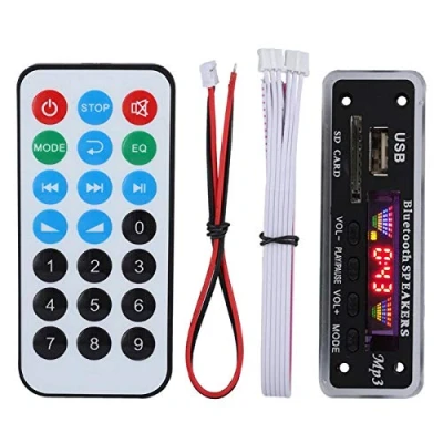Immagine di Decode Board, DC 5V/12V Wireless Bluetooth 5.0 MP3 WMA Decoder Board Car FM Ape FLAC Modulo di Supporto USB, Scheda SD, Interruttore con Telecomando