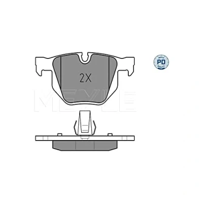 Immagine di MEYLE 025 237 3217/PD Kit pastiglie freno PD Quality Assale posteriore Predisposto per contatto segnalazione usura con lamierino anticigolío