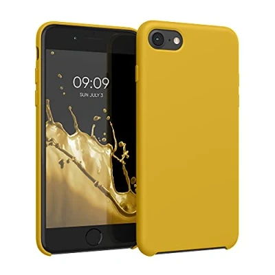 Immagine di kwmobile Cover per Apple iPhone SE (2022) / (2020) 8 7 Custodia Back Case Smartphone in Silicone TPU Protezione Gommata miele