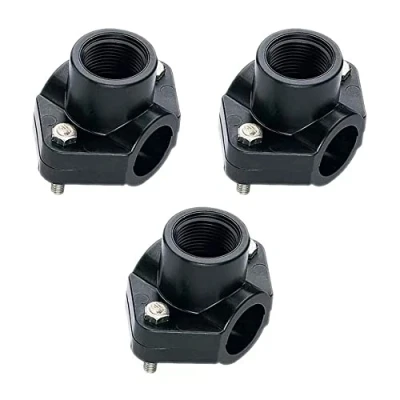 Immagine di Collare di irrigazione 32 mm e uscita filettatura 3/4&quot;. [PACK 3] Raccordo per irrigazione, irrigatori, diffusori o gocciolamento. tubi in PVC polietilene da mm.