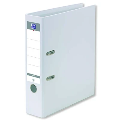 Immagine di OXFORD Smart Pro + A4XL Raccoglitore a leva, dorso 80 mm, 2 anelli, copertina in polipropilene, colore: bianco