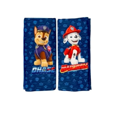 Immagine di Paw Patrol Set di 2 Mini Cuscinetti da Cintura Bambini con i Personaggi Chase e Marshall. Ideale per Le Cinture Sicurezza Bambini. Extra Confortevoli Lavabili