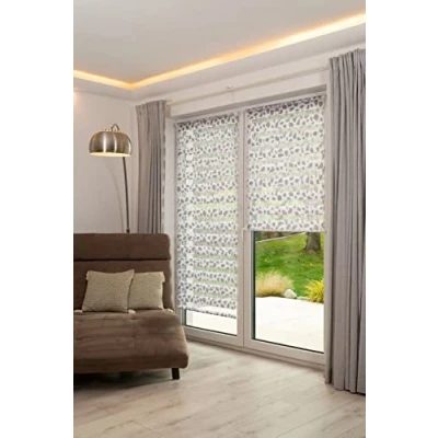 Immagine di K home Klemmfix, tenda doppia a rullo, Madrid, senza foratura, stampata, 60 x 150 cm (larghezza lunghezza)