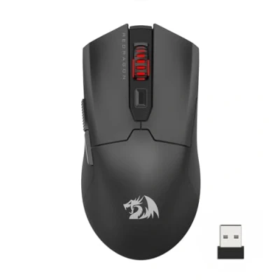 Immagine di Redragon M995 Mouse da gioco wireless 26.000 DPI con connessione 3 modalità, BT &amp; 2.4G, 6 tasti macro, capacità di alimentazione durevole per PC/Mac/laptop, nero