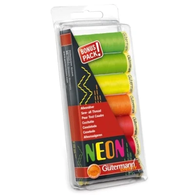 Immagine di Gutermann Set di filetti, colore: Neon, 100 m