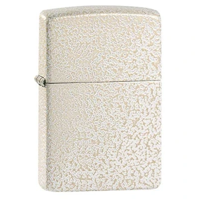 Immagine di Accendino Zippo® Classic Mercury Glass 49181, Antivento Ricaricabile Zippo, Realizzato in Metallo con Caratteristico &quot;click&quot; Color Bianco e Oro, Made USA, Ottima Idea Regalo