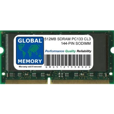 Immagine di Memoria RAM SODIMM SDRAM da 512 MB PC133 133 MHz 144 PIN compatibile con computer portatili/notebook