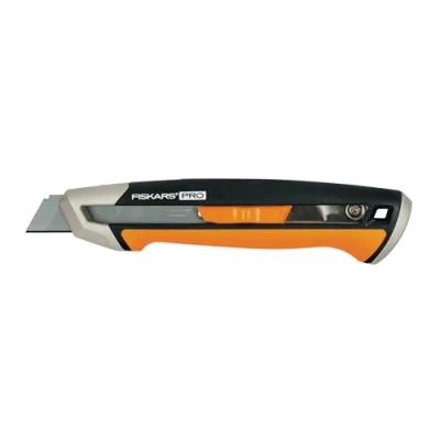 Immagine di Fiskars Taglierino, Lunghezza 16,5 cm, Include lama (18 mm), Acciaio inossidabile/Plastica, Nero/Arancione, CarbonMax, 1027227
