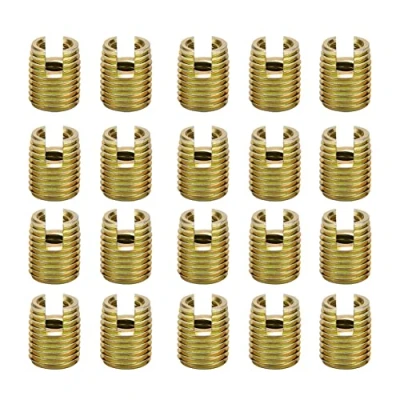 Immagine di Akozon Inserto Filettato Autofilettante 20pz Inserti Filettati 302 Viti per Riparazione in Acciaio al Carbonio(Inner M4*0,7 Outer M6,5 * 0,75)