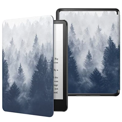 Immagine di MoKo Custodia per Kindle Paperwhite 11ª Generazione (Modello 2021)，Schermo da 6,8&quot;, Protettiva in Policarbonato di Stile Semplice e Elegante, Foresta Grigia