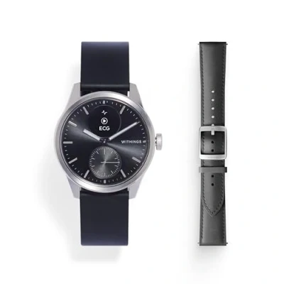 Immagine di Withings Scanwatch 2 fascetta da 42 mm, colore: nero + pelle curva,