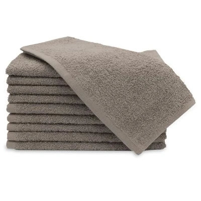 Immagine di ZOLLNER 10 asciugamani per ospiti piccole lavette morbide in 30x50 cm lavabili a 60C cotone fango qualità alberghiera certificat Oeko Tex®