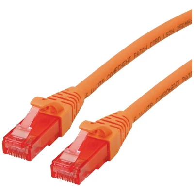 Immagine di Roline 21.15.2947 RJ45 cavo di rete, patch CAT 6 U/UTP 0.30 m Arancione non schermato, Privo alogeni, Ritardante fiamma 1 pz.