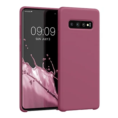 Immagine di kwmobile Cover per Samsung Galaxy S10 Plus / S10+ Custodia Back Case Smartphone in Silicone TPU Protezione Gommata viola orchidea