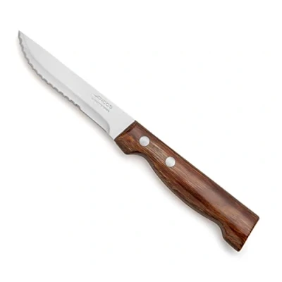 Immagine di Arcos Coltelleria da Tavola Coltello Bistecca Lama Acciaio Inossidabile Nitrum 110 mm Manico Legno Compresso Colore Marrone