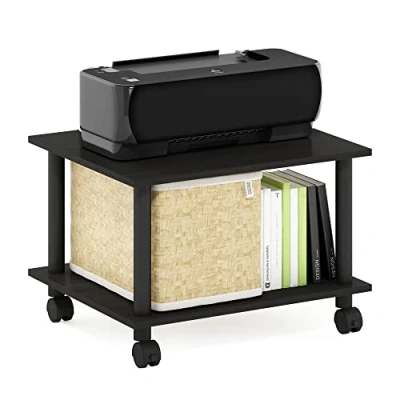 Immagine di Furinno Econ Home Office Supporto per CPU e stampante con ruote, colore: Nero