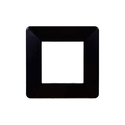 Immagine di Placca Compatibile Con Vimar Plana, Placche In Plastica, 1 Pezzo (2 Posti/Moduli,Nero)