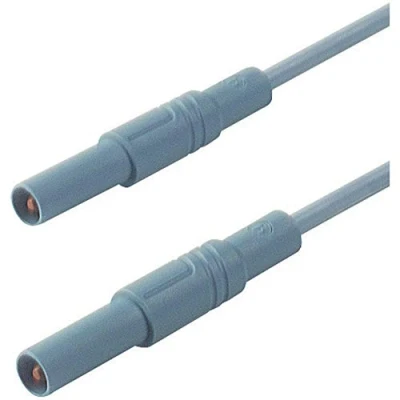 Immagine di SKS Hirschmann MLS SIL GG 200/1 Puntali di sicurezza Spina a banana 4 mm 2.00 m Blu 1 pz.