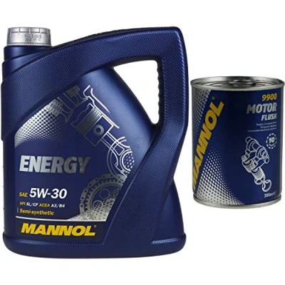 Immagine di 4L MANNOL Olio motore Energy 5W 30 API SL/CF per lavacomotore Flush