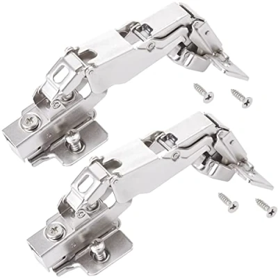 Immagine di 2 pezzi Cerniere grandangolari T45 Battuta interna Cerniera a scomparsa grandangolare 165 con Soft Close inclusa piastra di montaggio SOTECH
