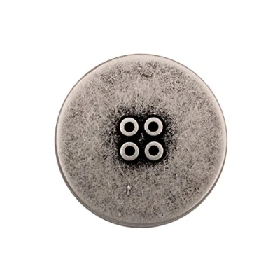 Immagine di Hartmann Knöpfe Funky metallo argento moderno design piatto opaco 18 mm 4 fori, 23 e 30 (confezione da 5)