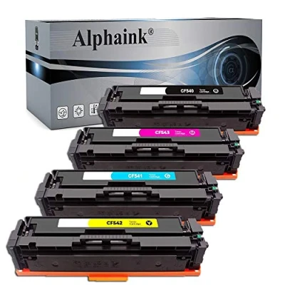 Immagine di alphaink 4 Toner Compatibili con HP 203X 203A CF540X CF541X CF542X CF543X per Color Laserjet Pro MFP M281fdw M281fdn M280nw M281cdw M254dw M254nw M254dn M281 M254 M280