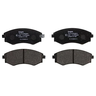 Immagine di DELPHI LP606 Kit pastiglie freno con segnalatore acustico usura senza lamierino anticigolío accessori HYUNDAI: Matrix, COUPE, Coupe II