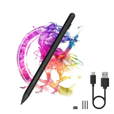 Immagine di Surface Penna per Microsoft Surface, Pro Pen 11/10/9/8/X/7/7 plus/6/5/4/3, Book/Laptop/Go/Studio, Pencil, 4096 Sensibilità alla pressione, rifiuto del palmo