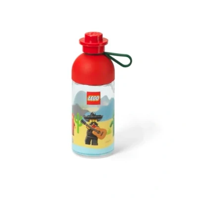 Immagine di Room Copenhagen LEGO Borraccia per bambini, 500 ml, trasparente, motivo: Messico, lavabile in lavastoviglie, riutilizzabile