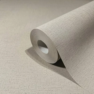 Immagine di Tapete Braun Textiloptik Modern Uni GZSZ für Wohnzimmer oder Schlafzimmer Made in Germany 10,05 x 0,53m